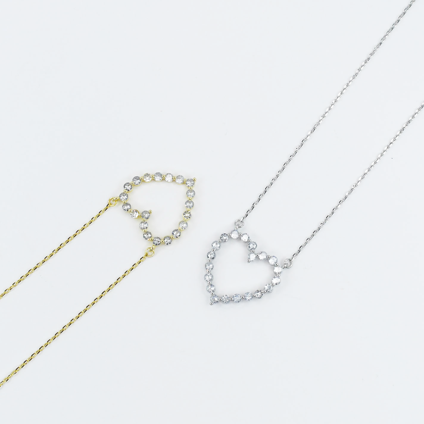 Sparkle Heart Necklace | Gold