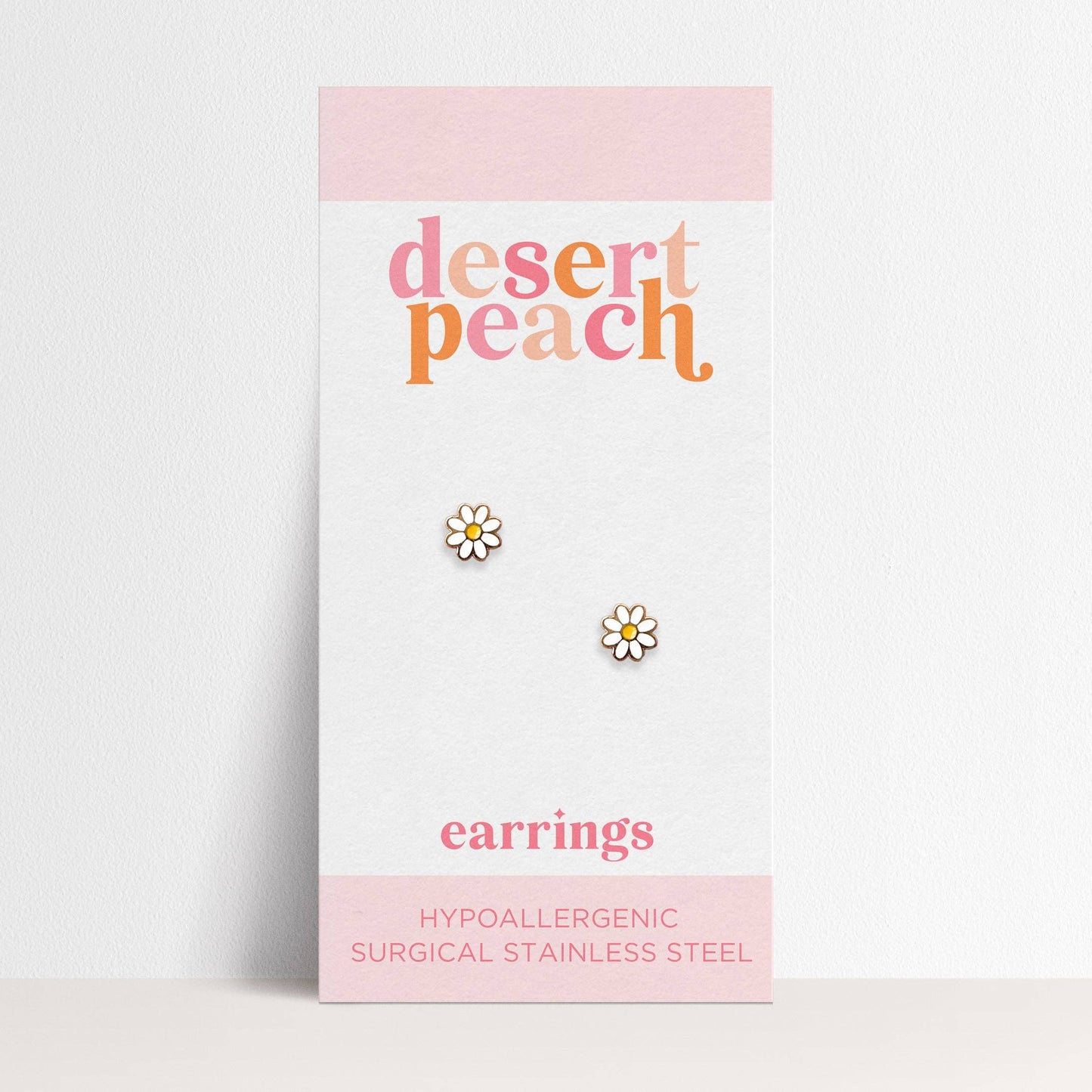 Daisy Stud Earrings | White