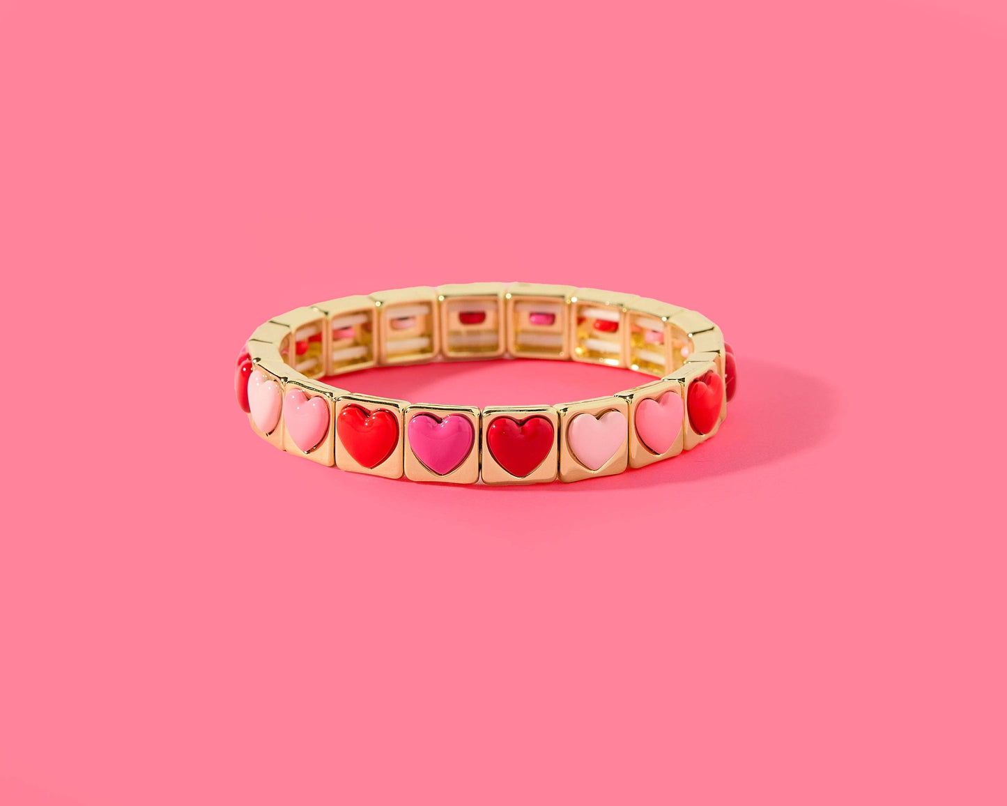 Pink Hearts Stretch Bracelet | Love