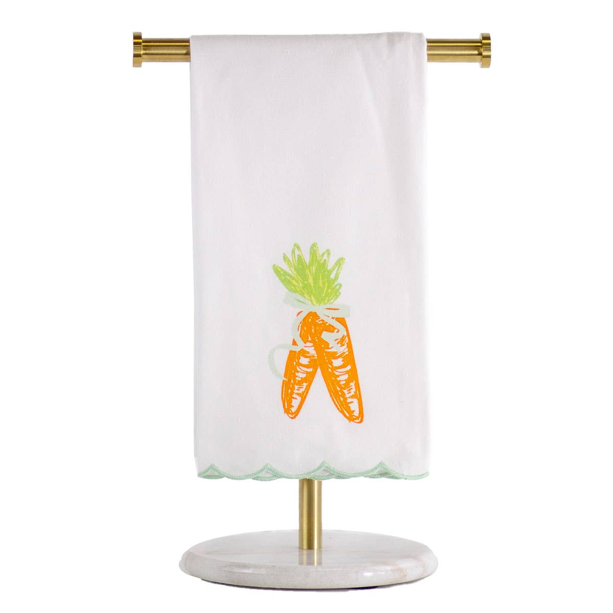 Carrot Scallop Edge Hand Towel | 20" x 28"