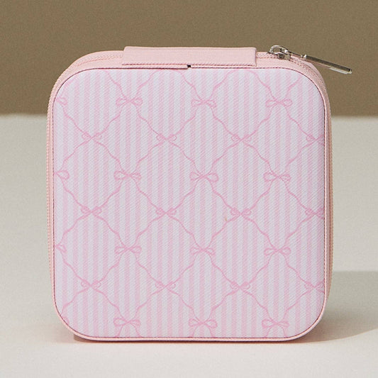Pink Bow Travel Size Jewelry Box