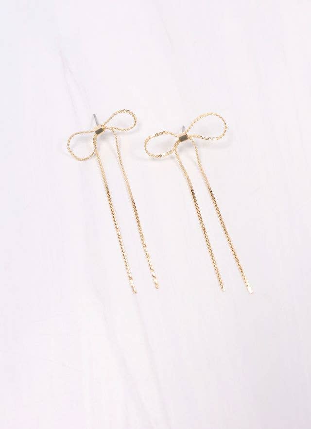 Beila Bow Earring | Gold