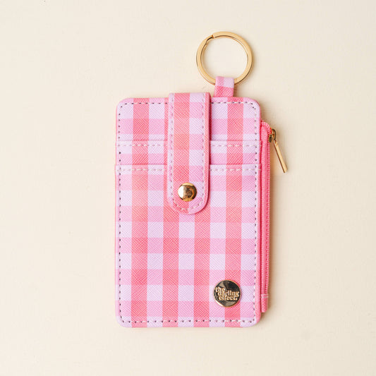 Keychain Wallet | Gingham Red