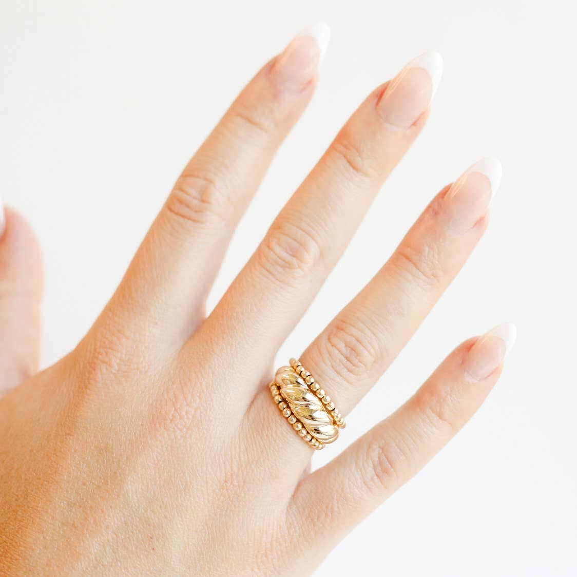 Lexi Beaded Band Gold | 5/6