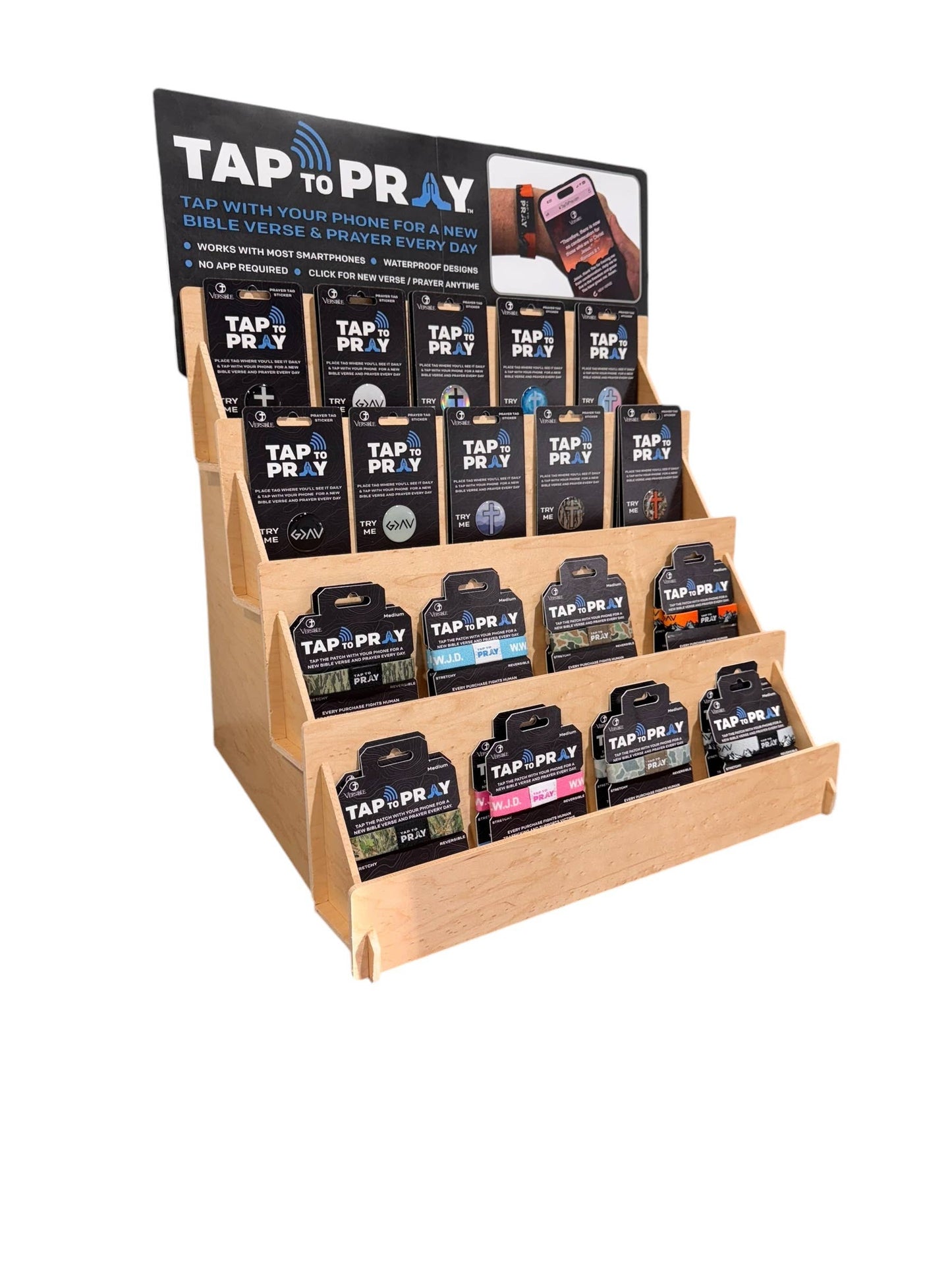Versible Tap To Pray™ Wristband XS | Blue/Pink