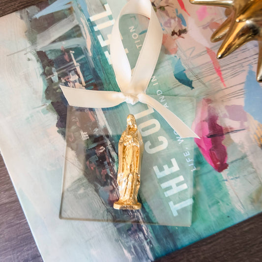 Mother Mary on Acrylic Ornament | White
