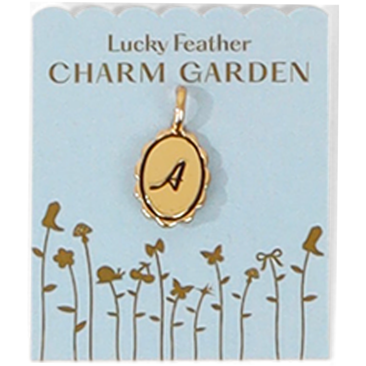 Charm Garden Scalloped Initial Charm | Gold A