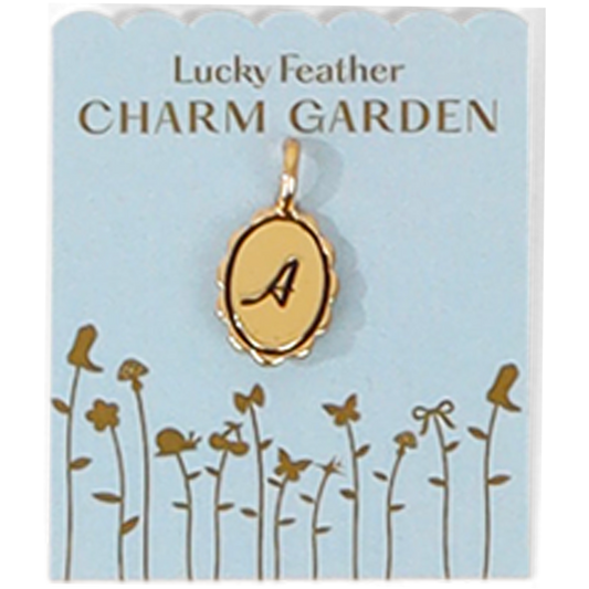 Charm Garden Scalloped Initial Charm | Gold A