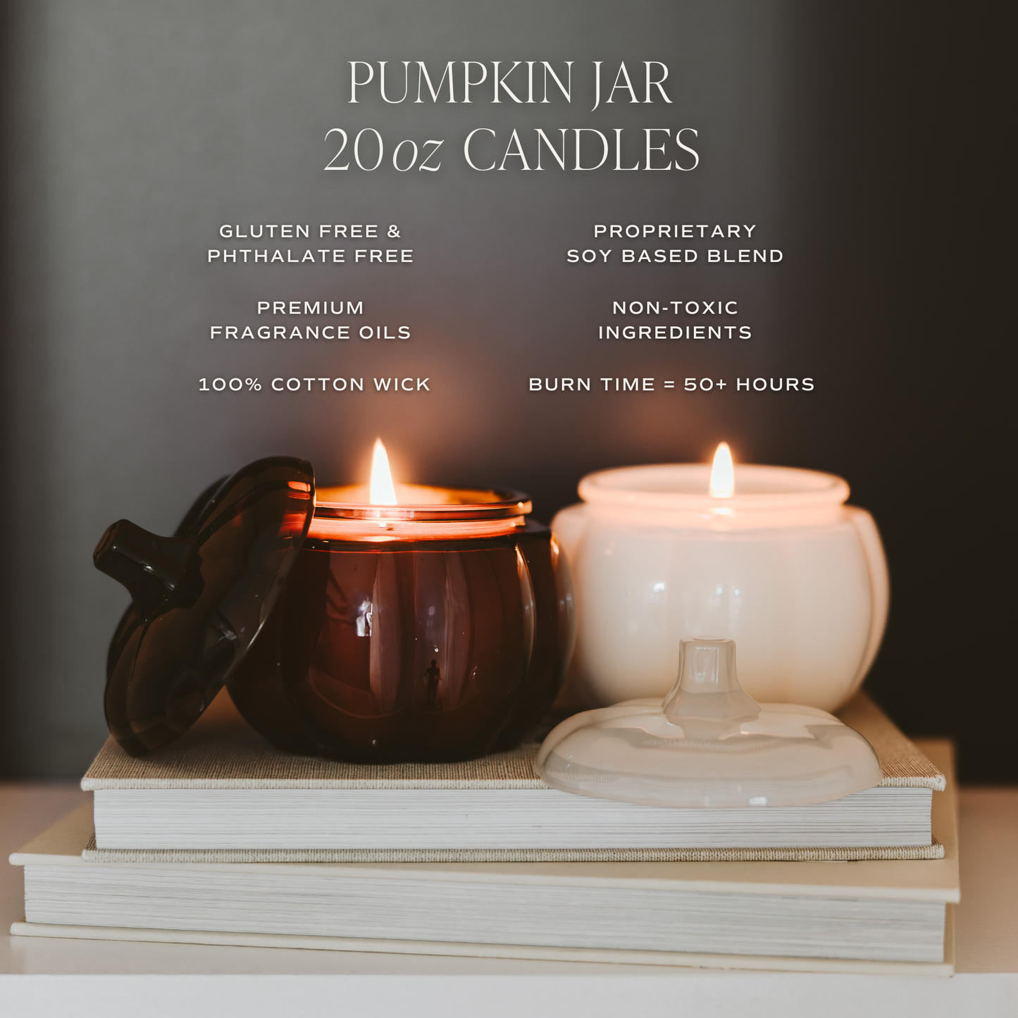 Warm and Cozy Soy Candle | 20 oz Pumpkin Jar