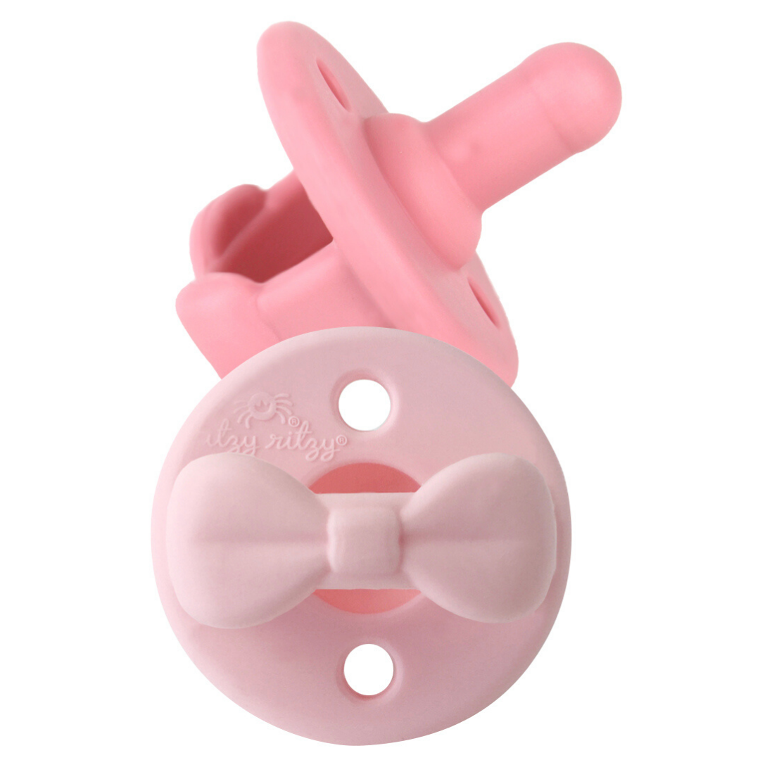 Pacifier Set | Pink Bows 0-6mo