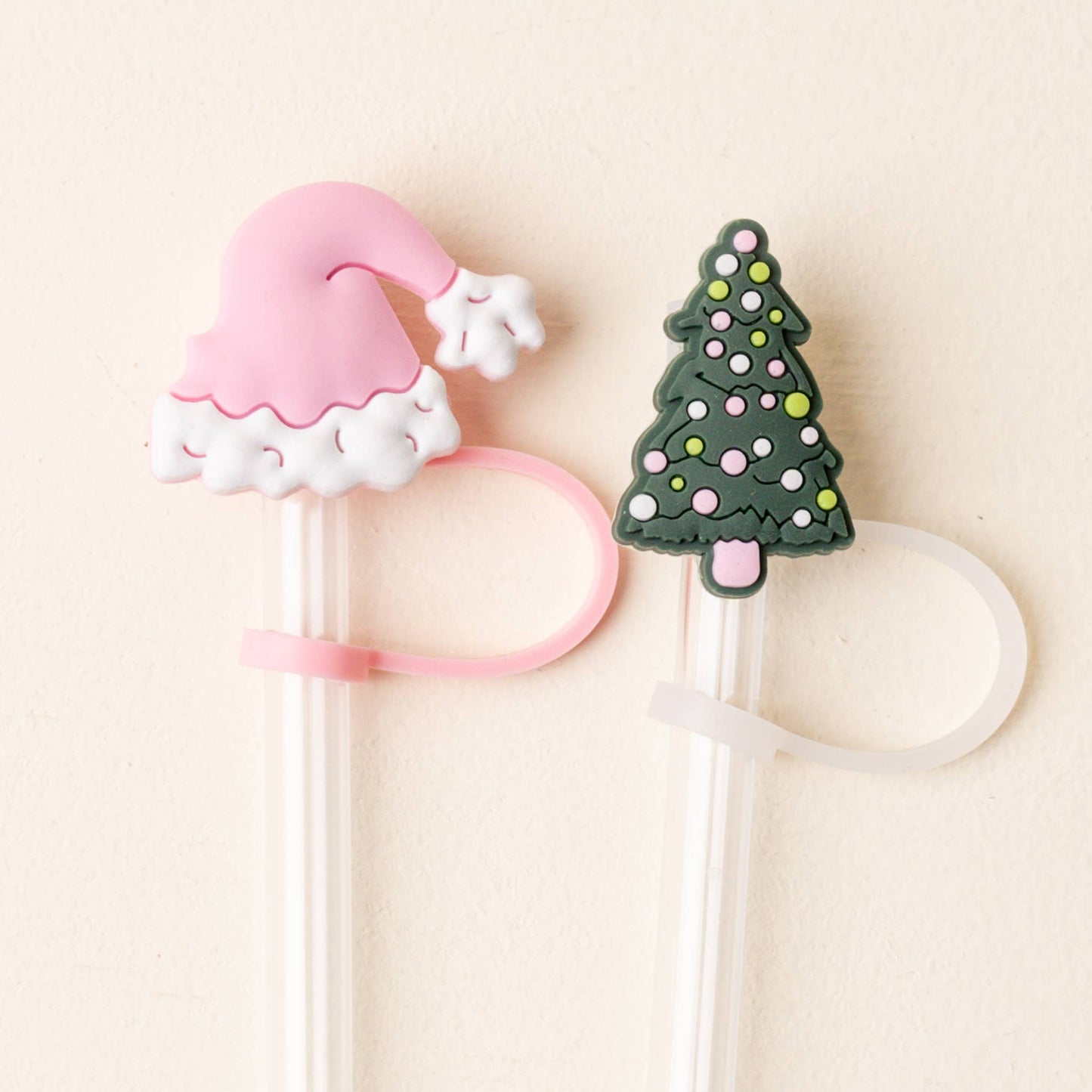 Straw Topper Set | Santa Baby