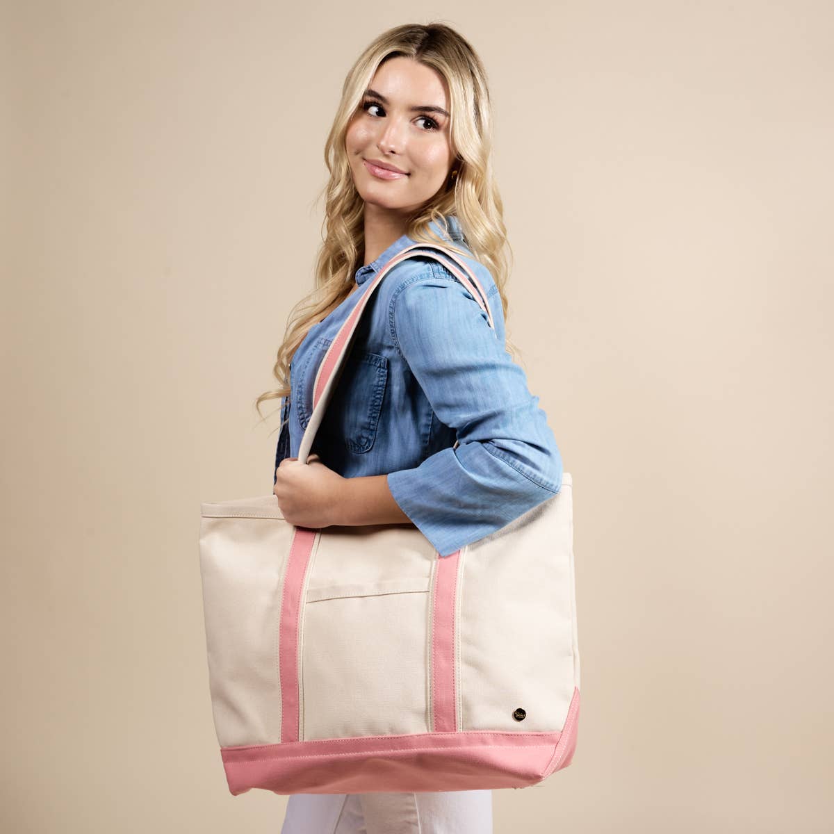 The Signature Canvas Tote Bag | Blush