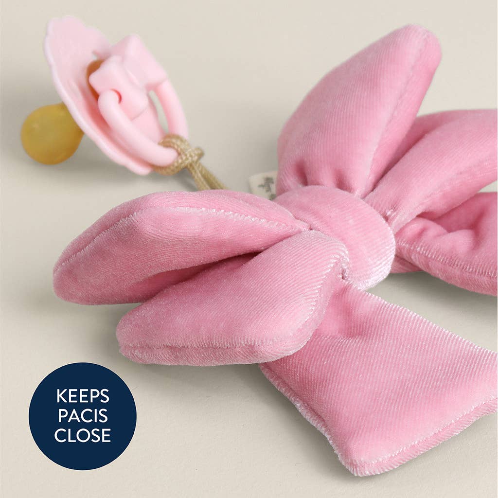 Bitzy Pal Natural Rubber Pacifier & Plush | Bow