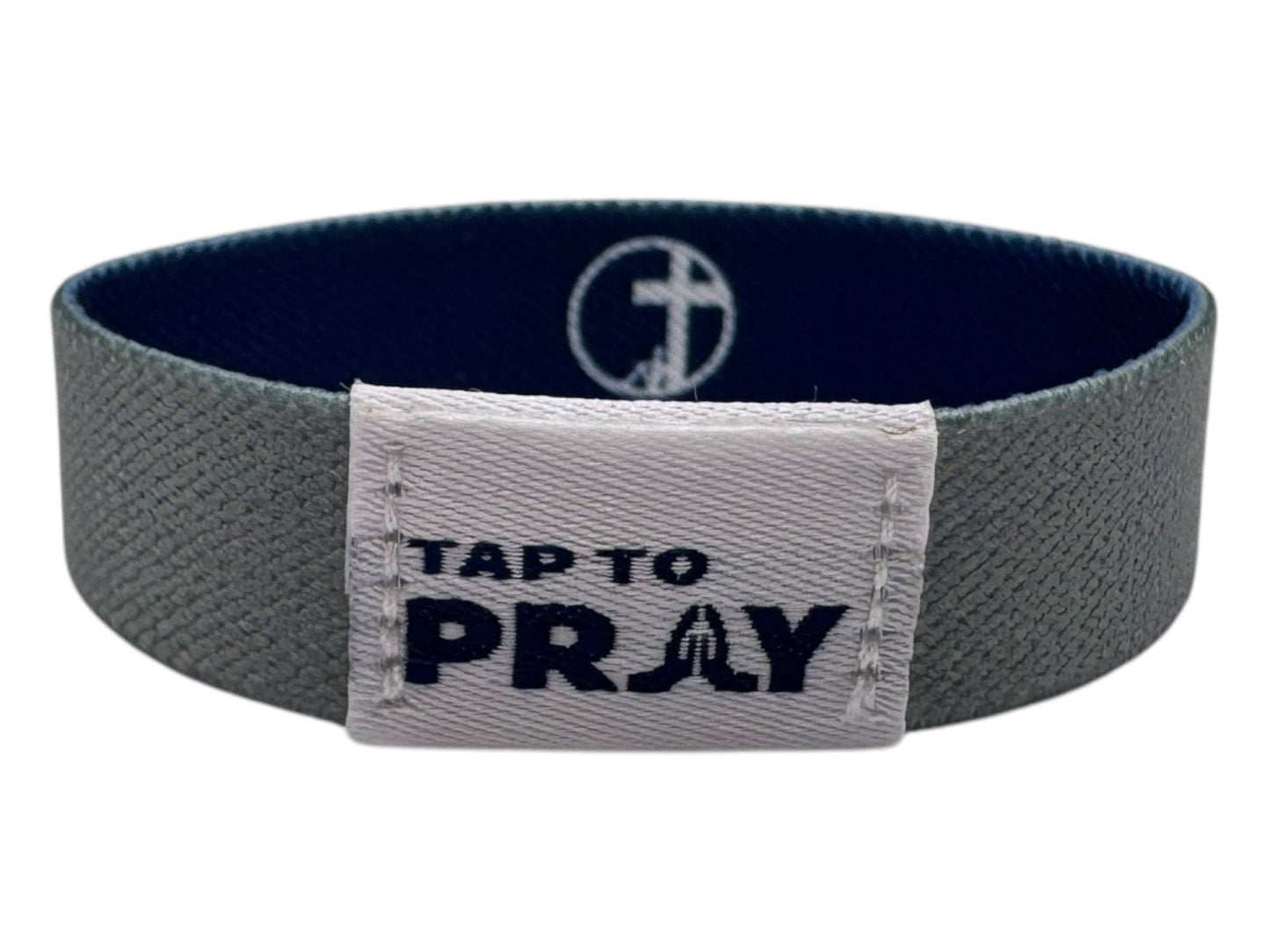 Versible Tap To Pray™ Wristband | Navy & Grey: L