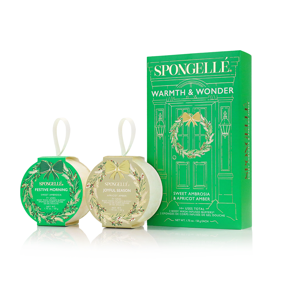 Spongellé | Holiday Wreath Body Buffer Gift Set
