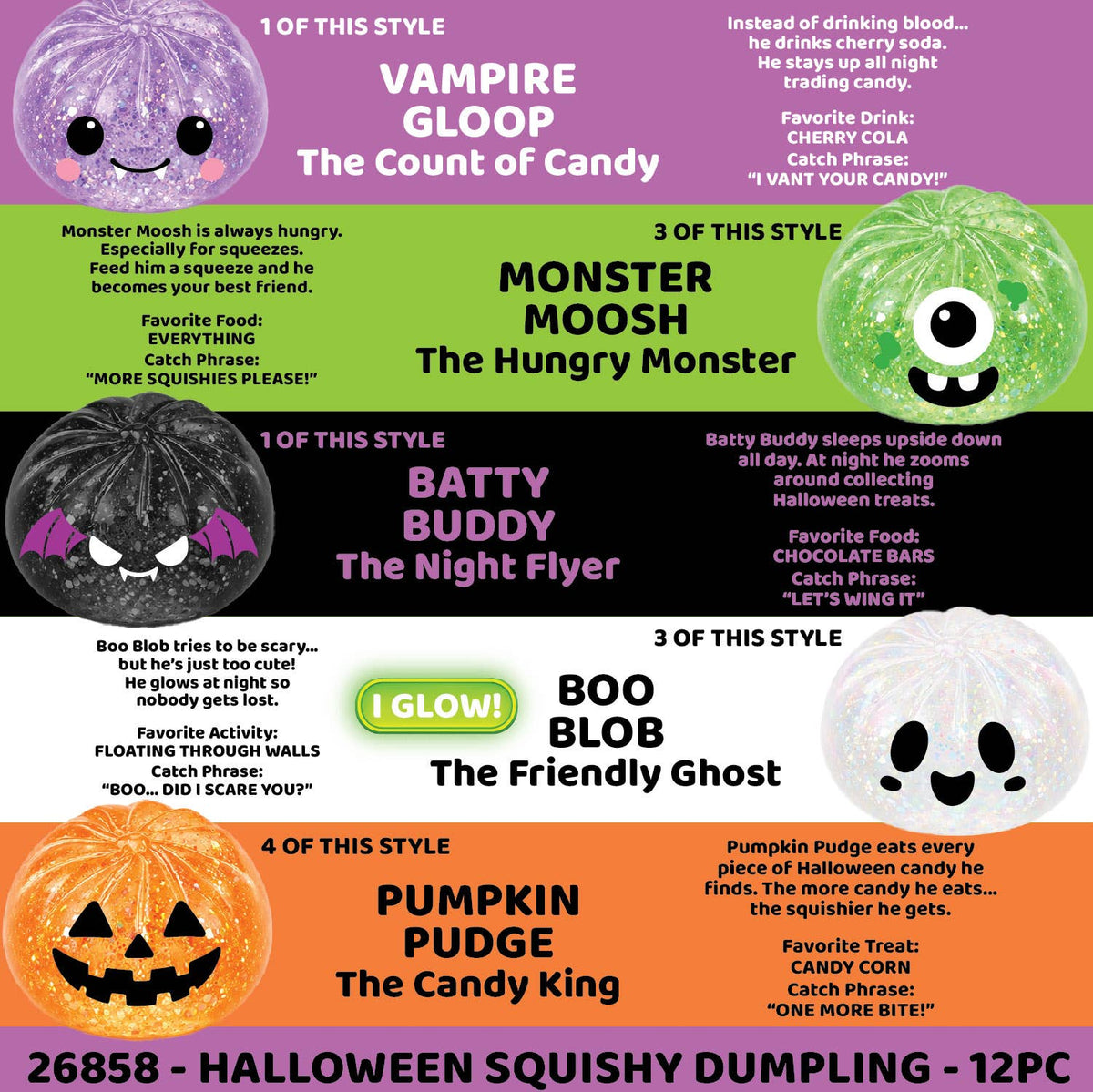 Spooky Mystery Dumpling Squishy Toy