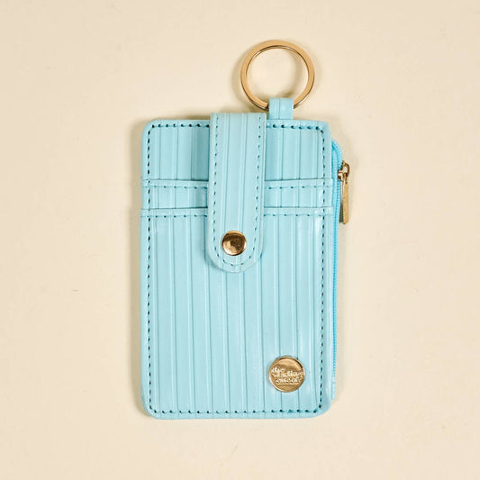 Ripple Ridge Keychain Wallet | Blue