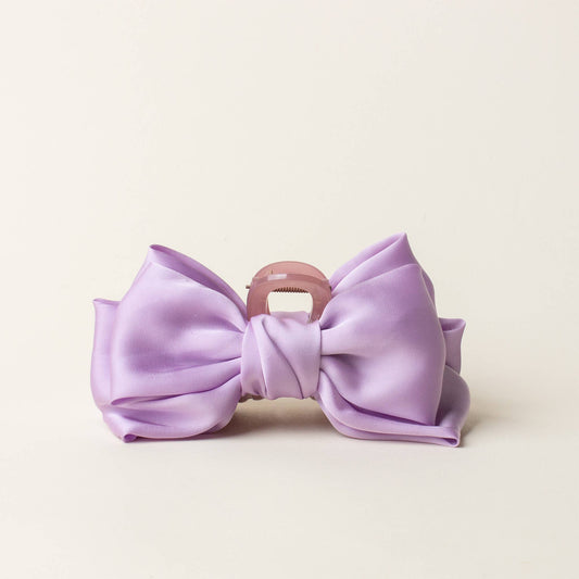 Satin Bow Claw Clip | Lilac