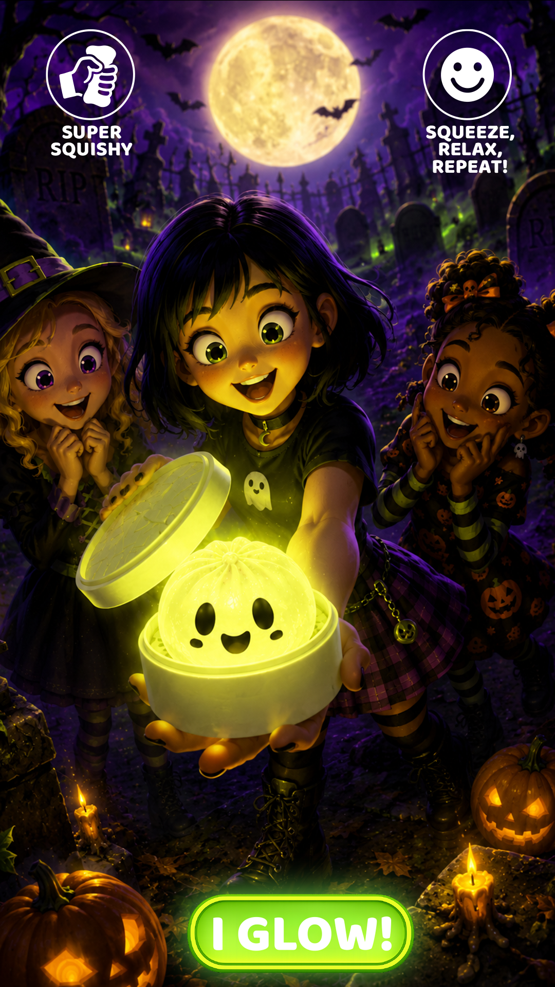 Spooky Mystery Dumpling Squishy Toy