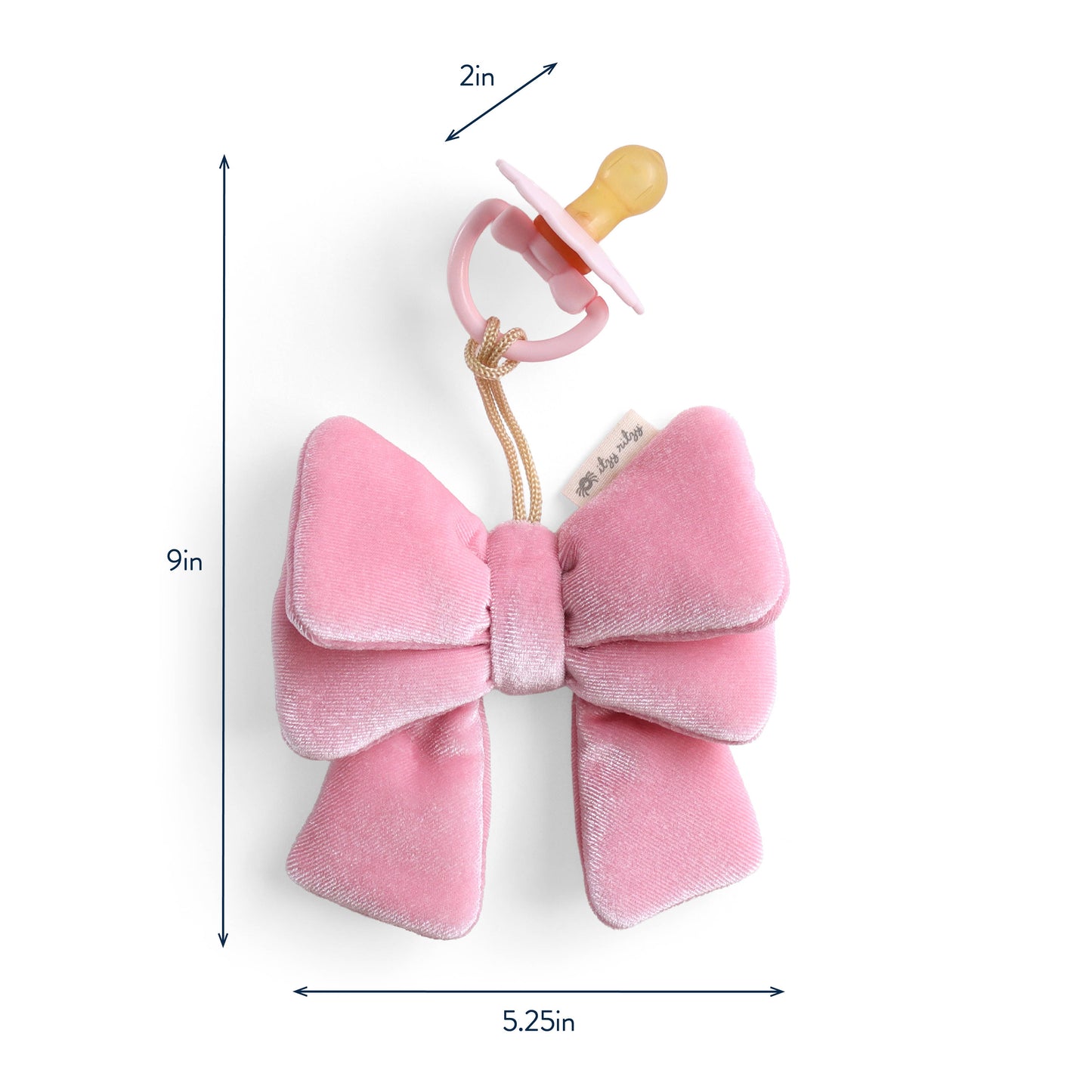 Bitzy Pal Natural Rubber Pacifier & Plush | Bow