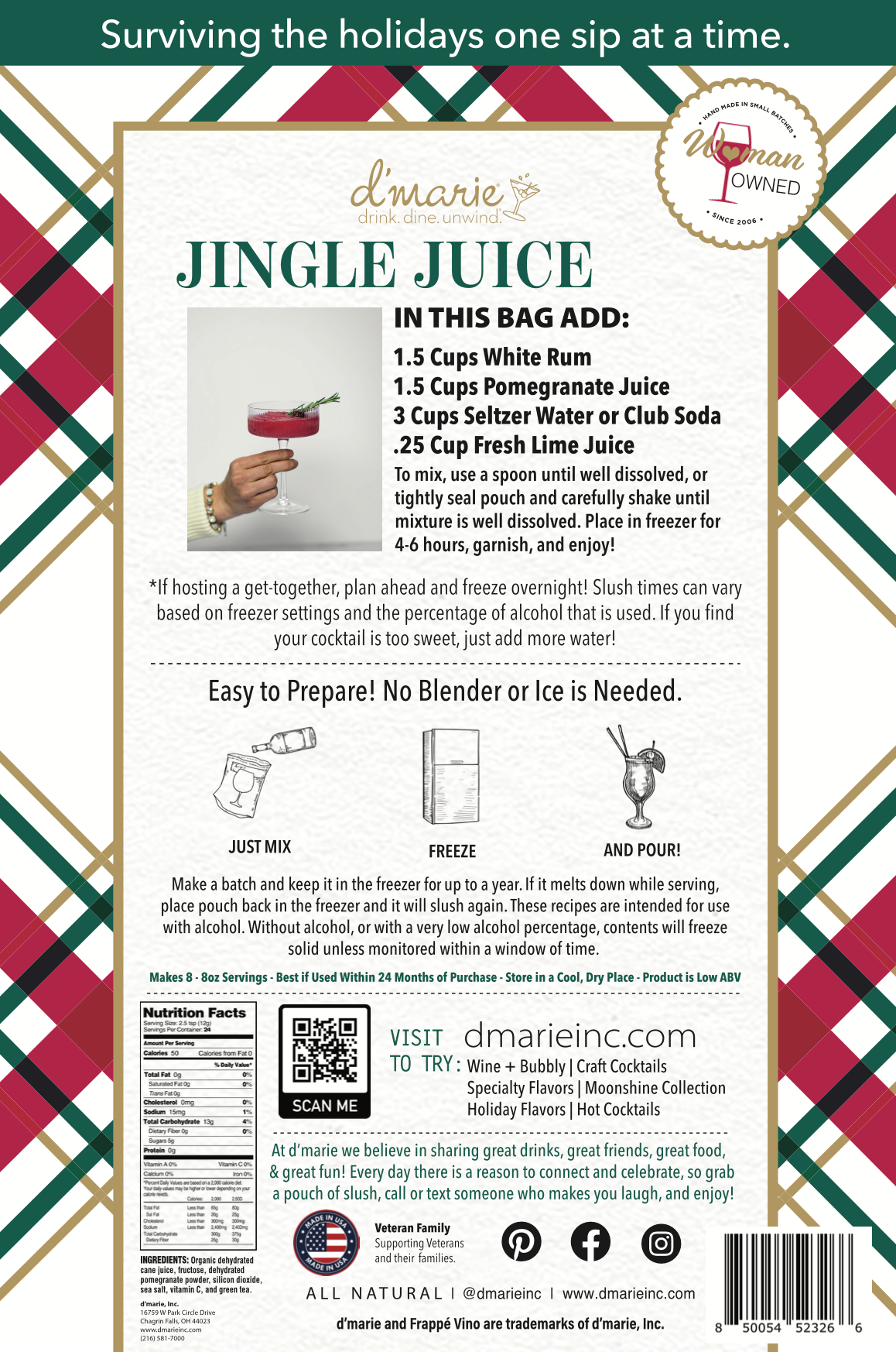 Jingle Juice Cocktail | Ready-To-Freeze