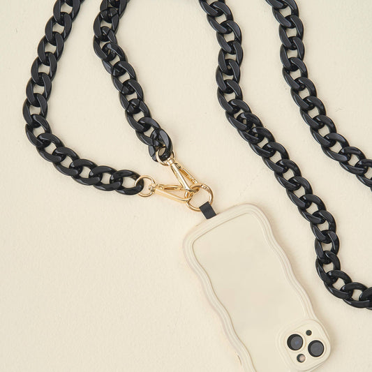 Hold the Phone Crossbody Chain | Midnight Black