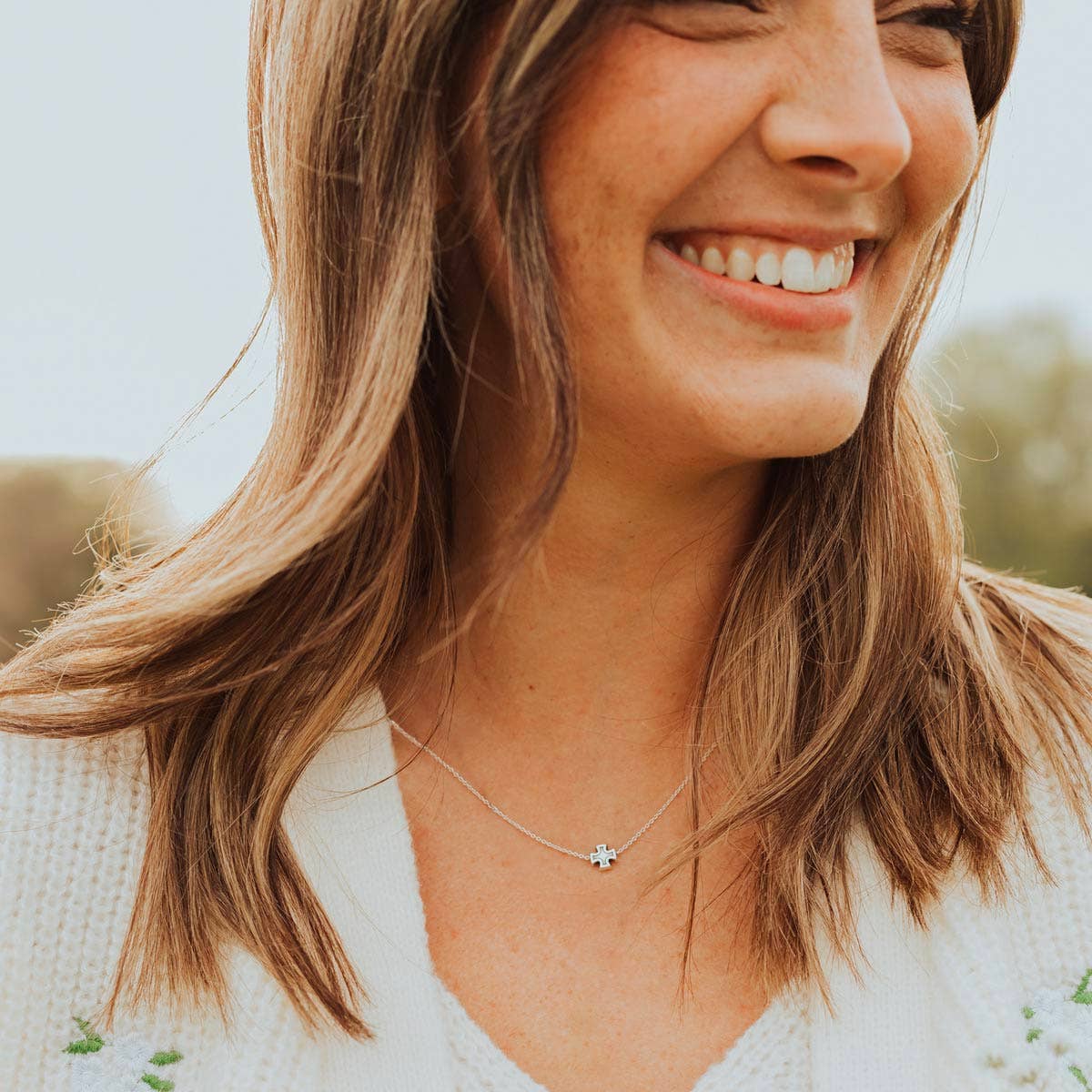 Faith Petite Necklace | Silver/Gold