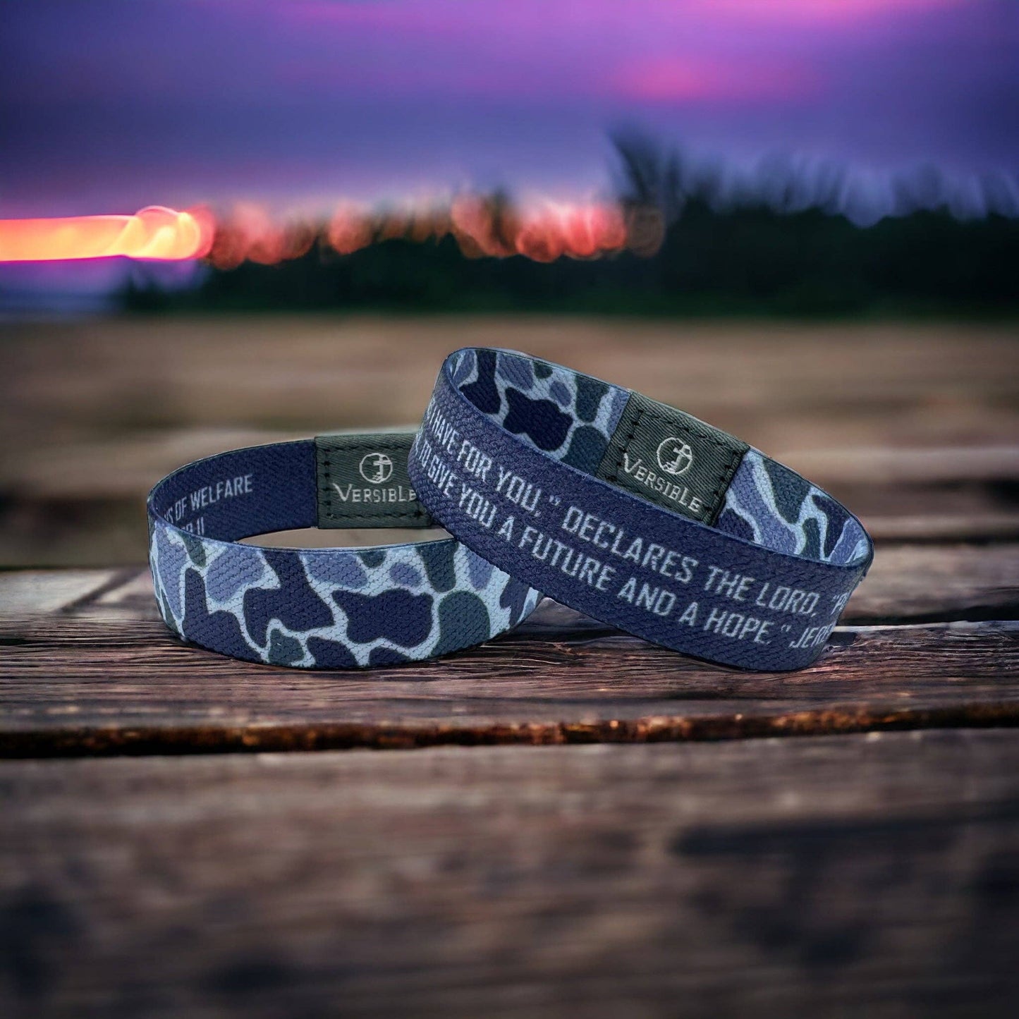 Versible River Rock Camo Band | Joshua 1:9 - XL