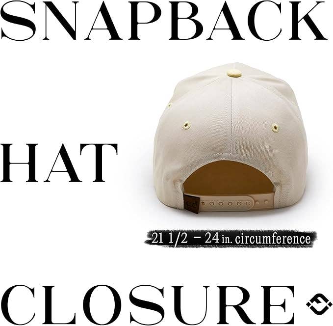 Two Tone Snapback Hat - Butter Yellow /Beige