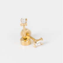 Tiny Baguette Earrings