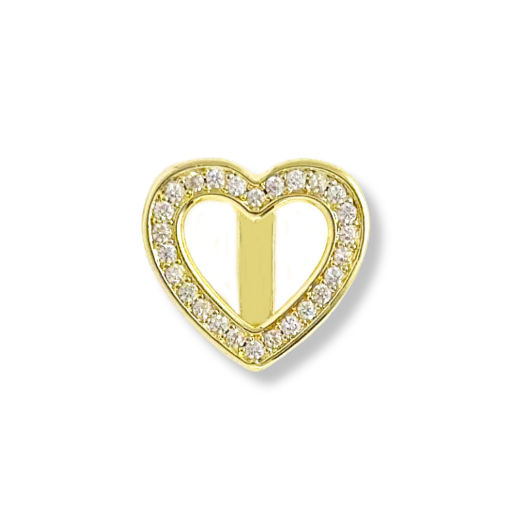 Slider Charms Watch | Heart Outline-CZ