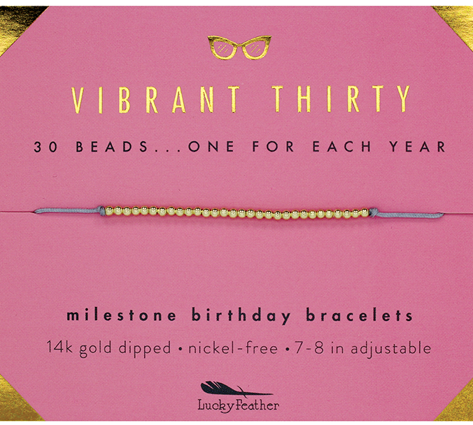 Milestone Birthday Bracelet | GOLD Thirty