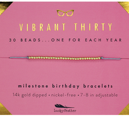 Milestone Birthday Bracelet | GOLD Thirty