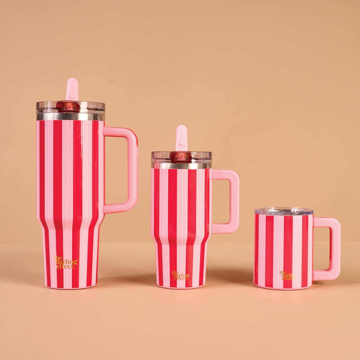 14 oz Insulated Mug | Peppermint Stripes