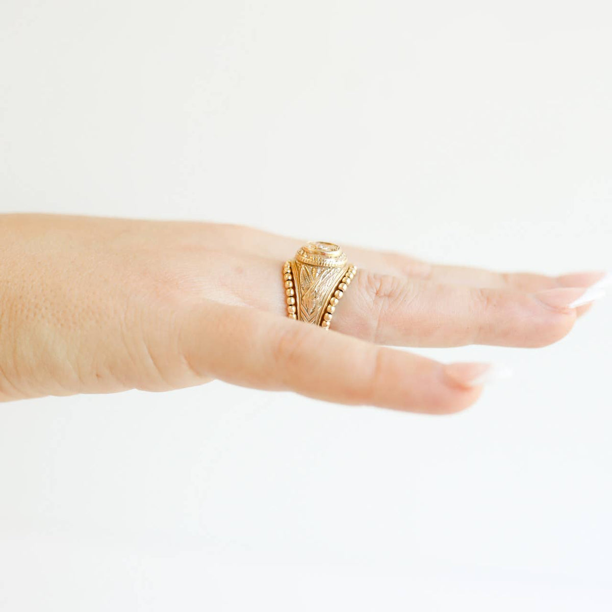 Lexi Beaded Band Gold | 9/10
