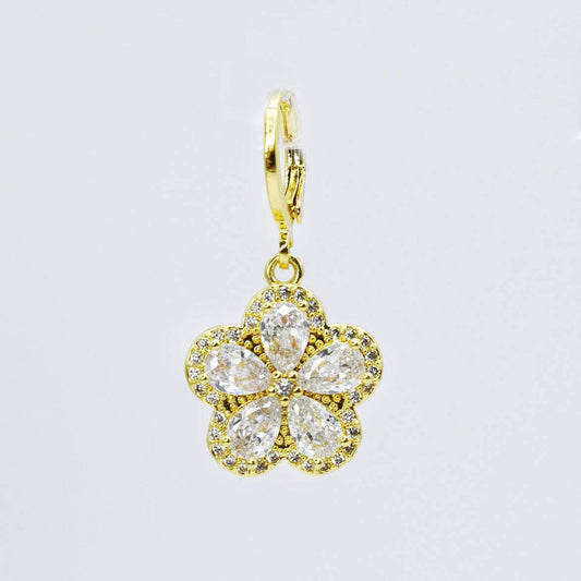 Crystal Flower Charm