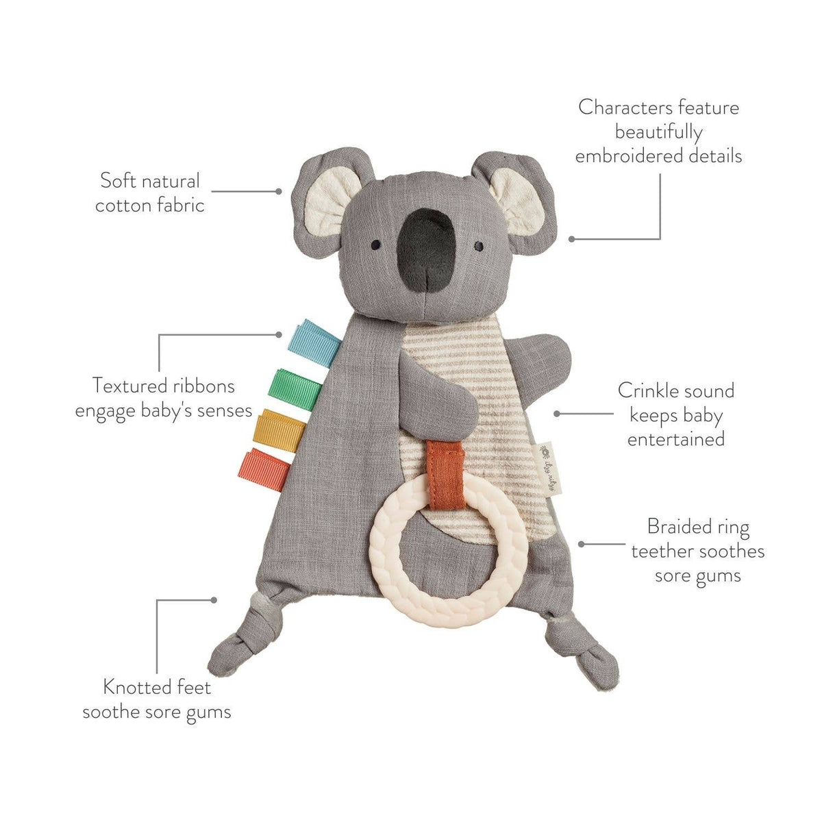 Dino Bitzy Crinkle™ Sensory Toy w/ Teether