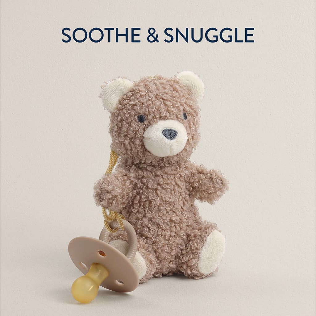 Bitzy Pal Natural Rubber Pacifier & Plush: Bear