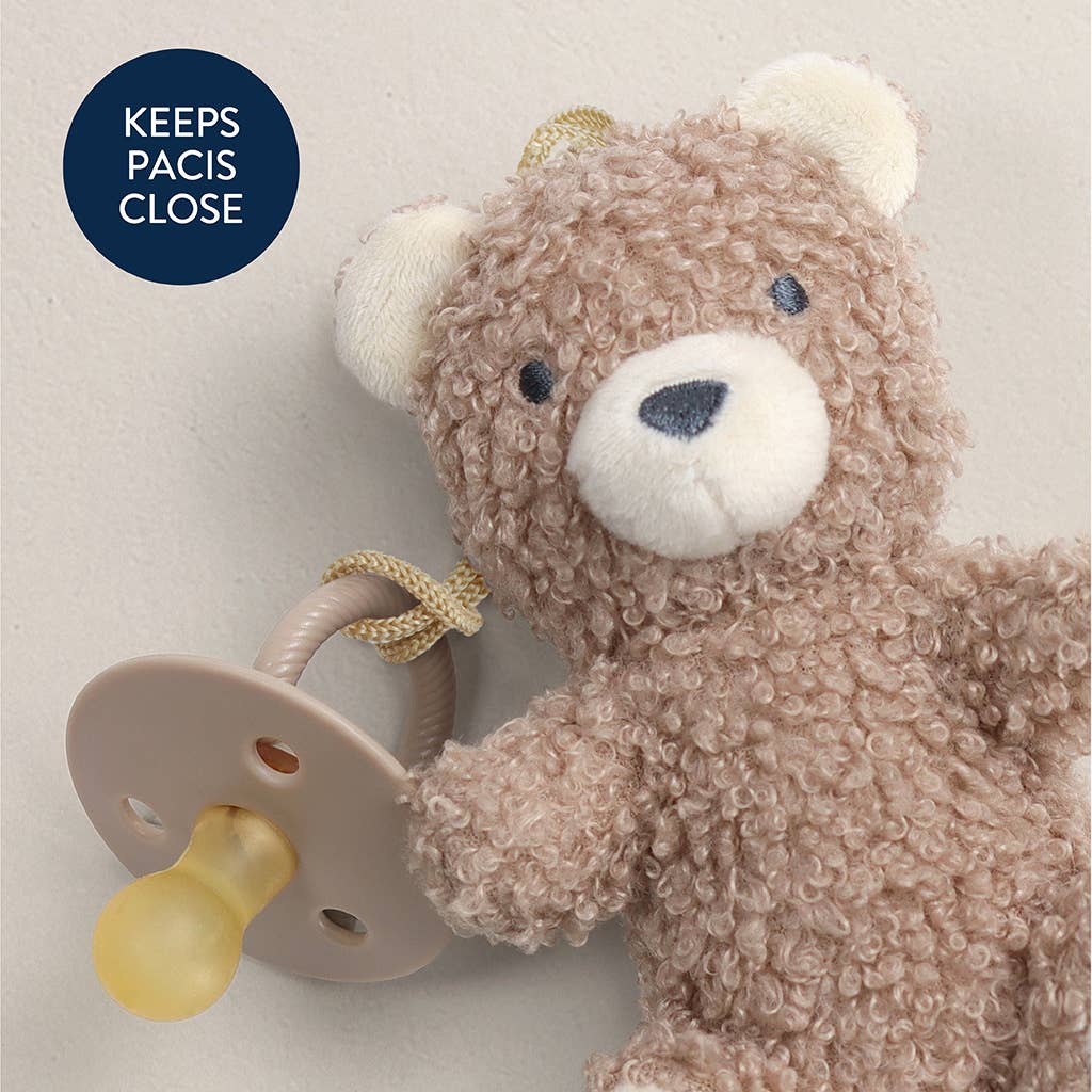 Bitzy Pal Natural Rubber Pacifier & Plush: Bear