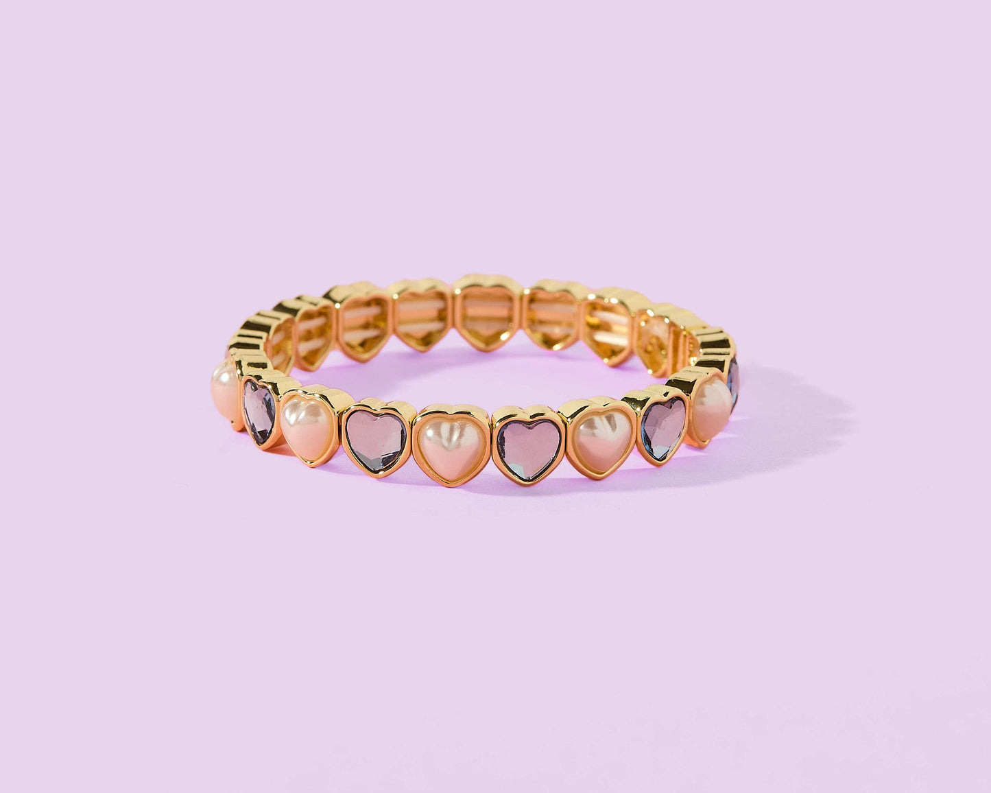 Pink Hearts Stretch Bracelet | Love