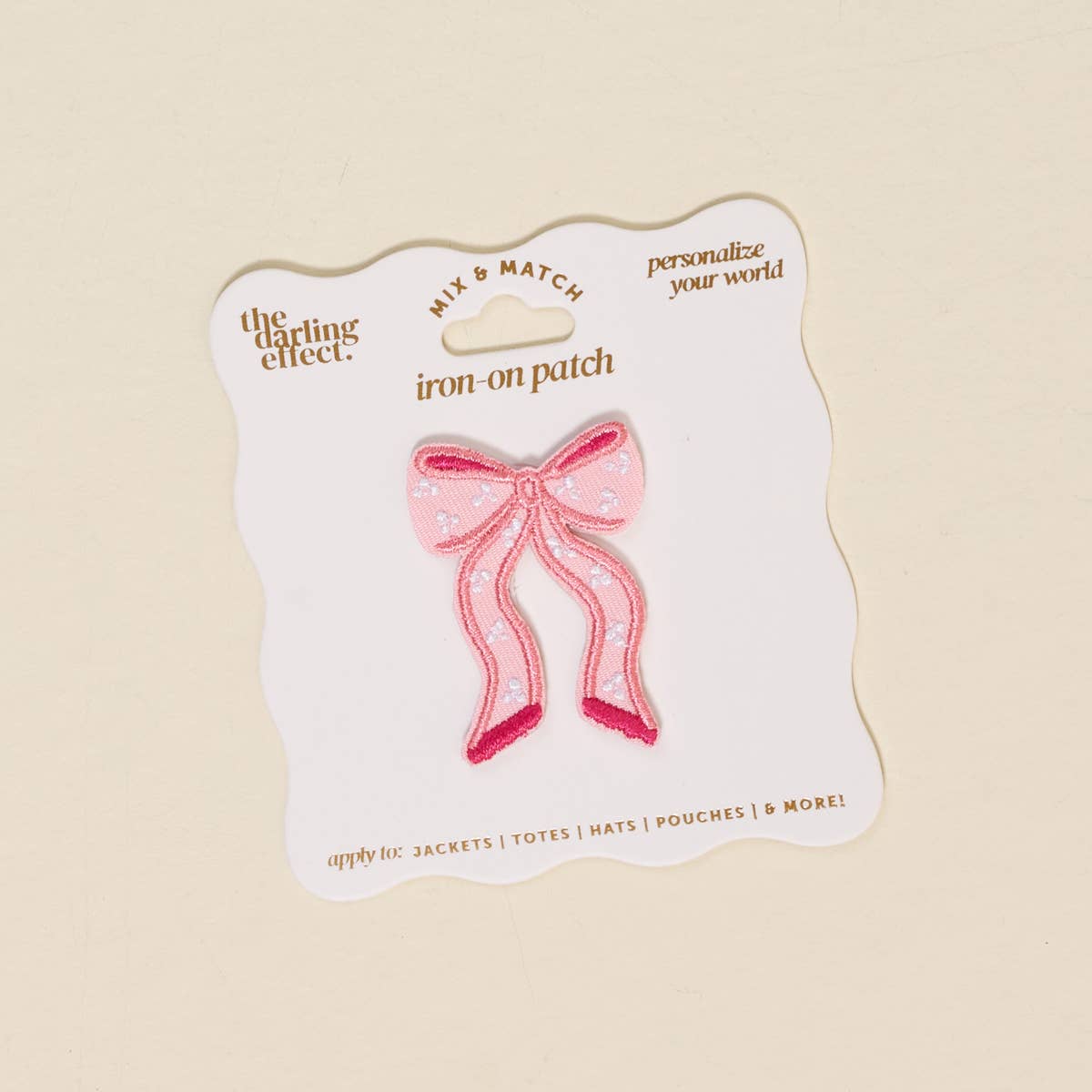 Iron-On Patch | Bow Pink