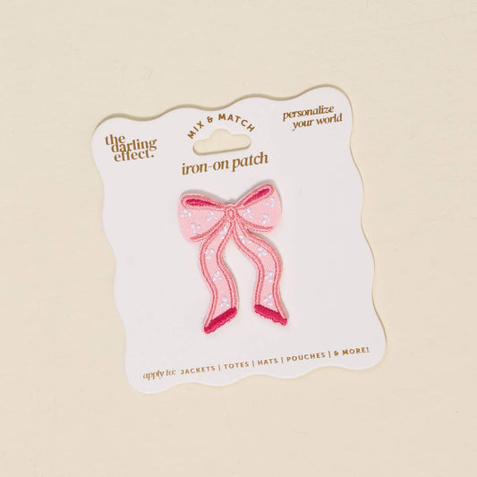 Iron-On Patch | Bow Pink