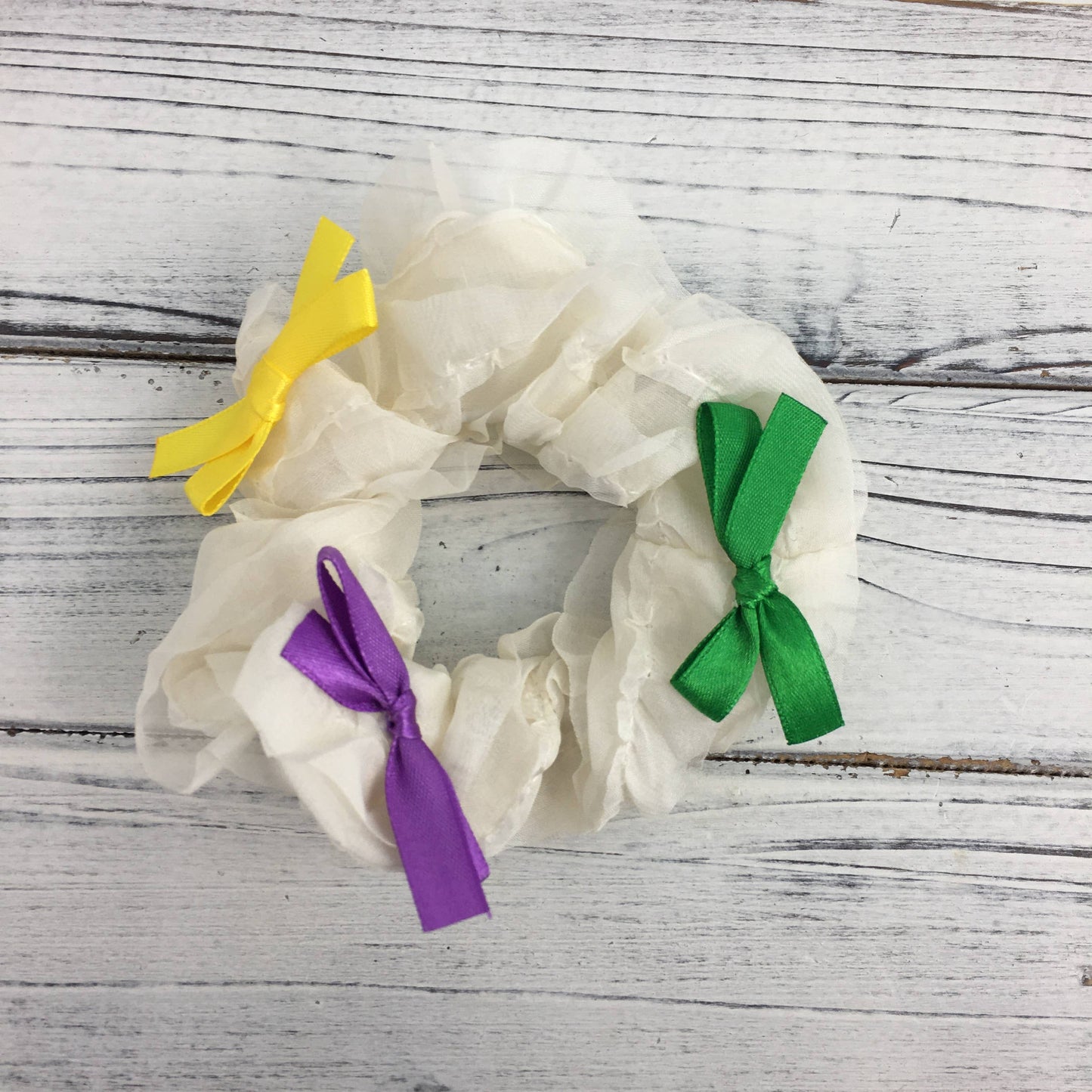 Mardi Gras Scrunchie w/ Bows