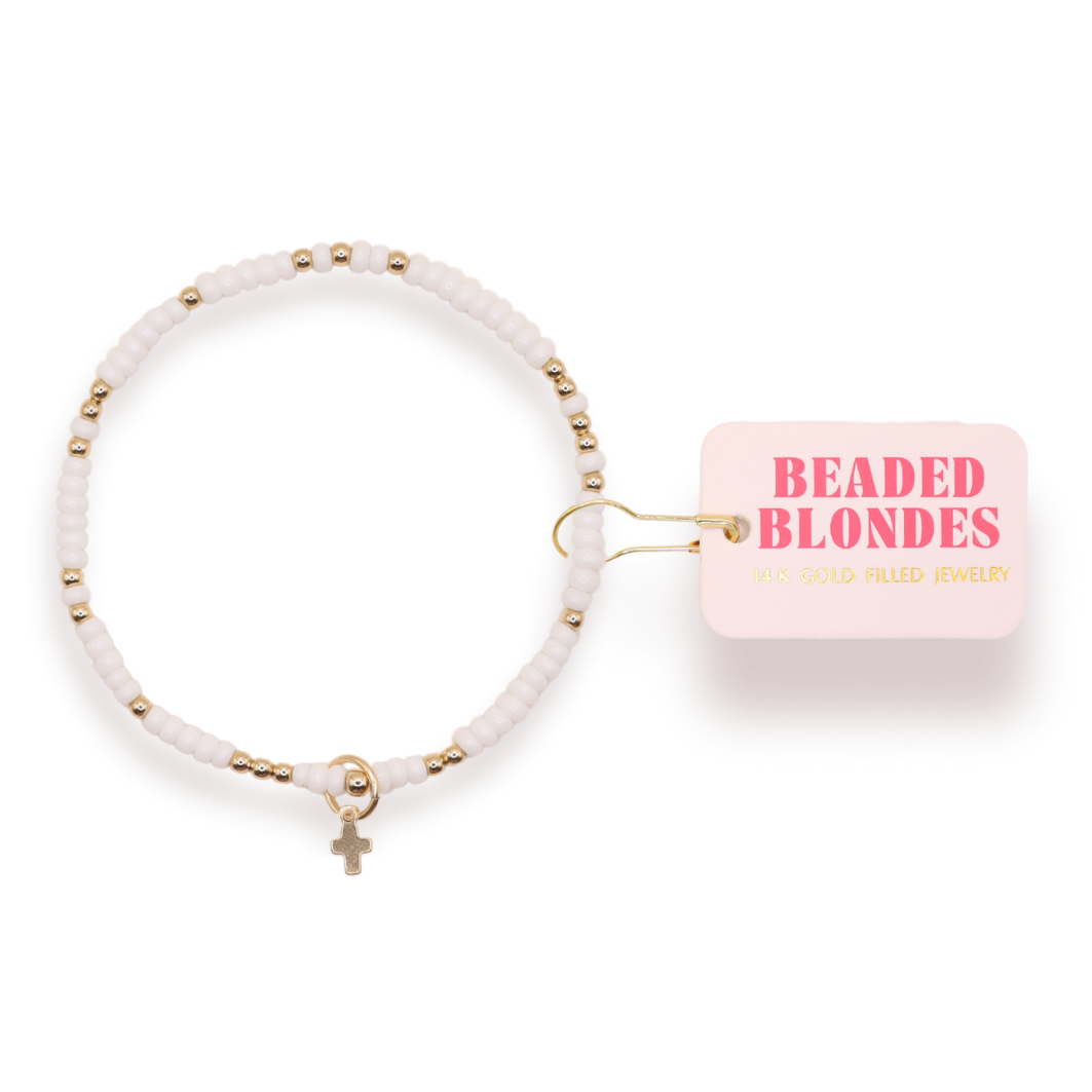 Mini Cross Charm Bracelet | Standard 6.75"