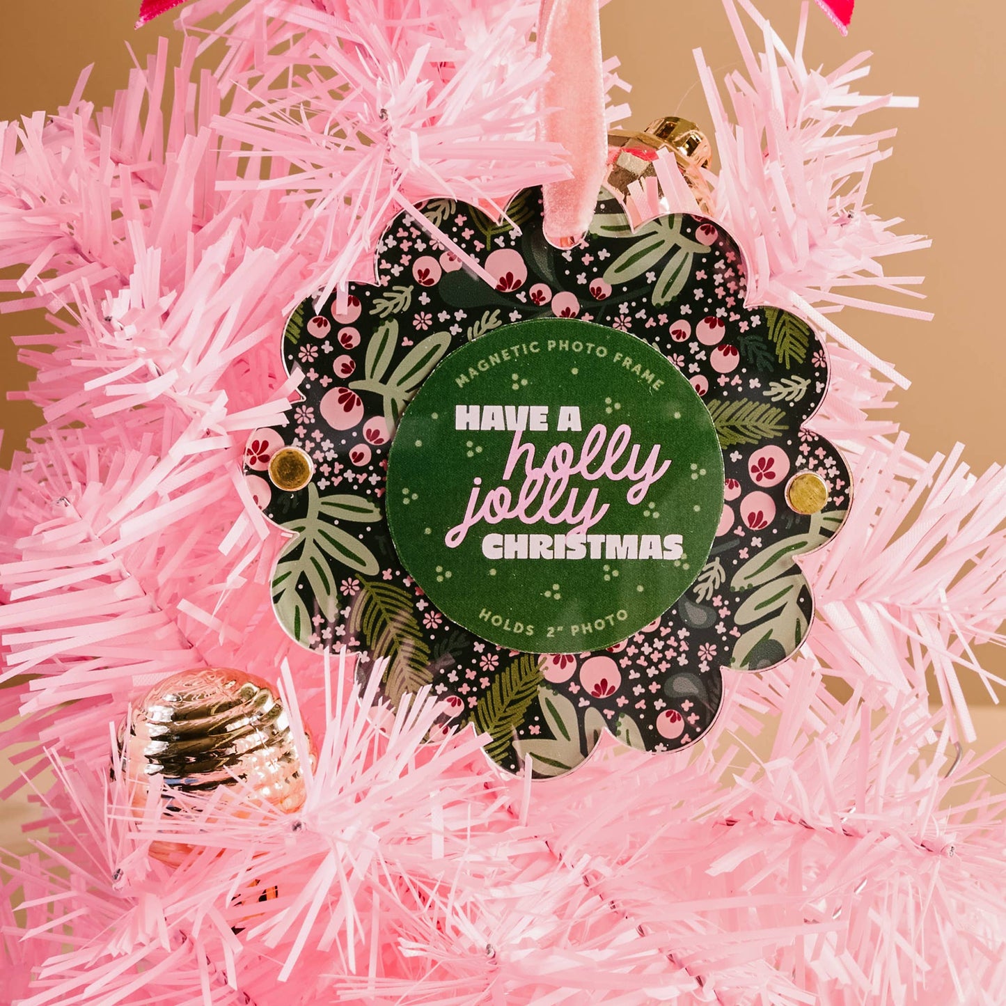 Scalloped Round Picture Frame Ornament | Jolly Sprig
