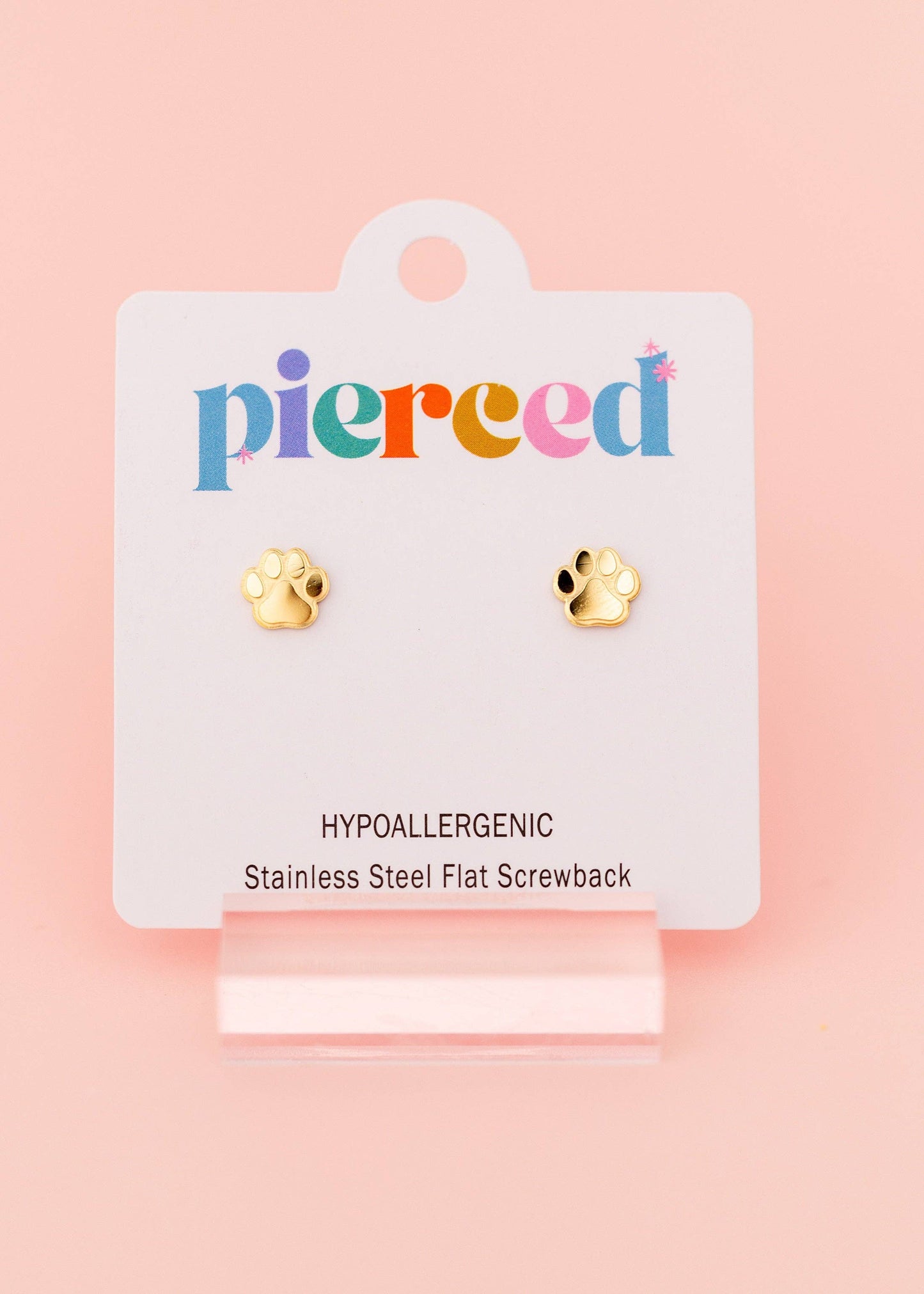 Paw Print Stud Earrings