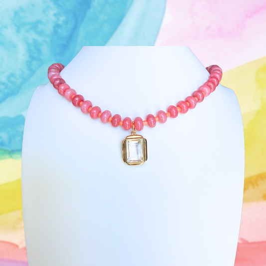 Candy Beaded Necklace | Pink