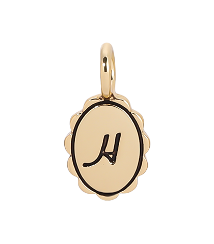 Charm Garden Scalloped Initial Charm | Gold H