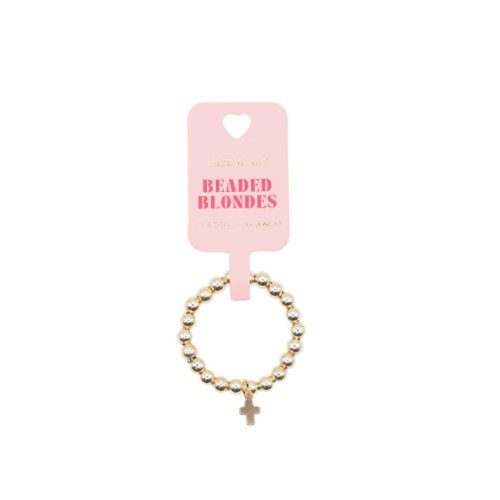 Mini Cross Charm Ring | 7/8