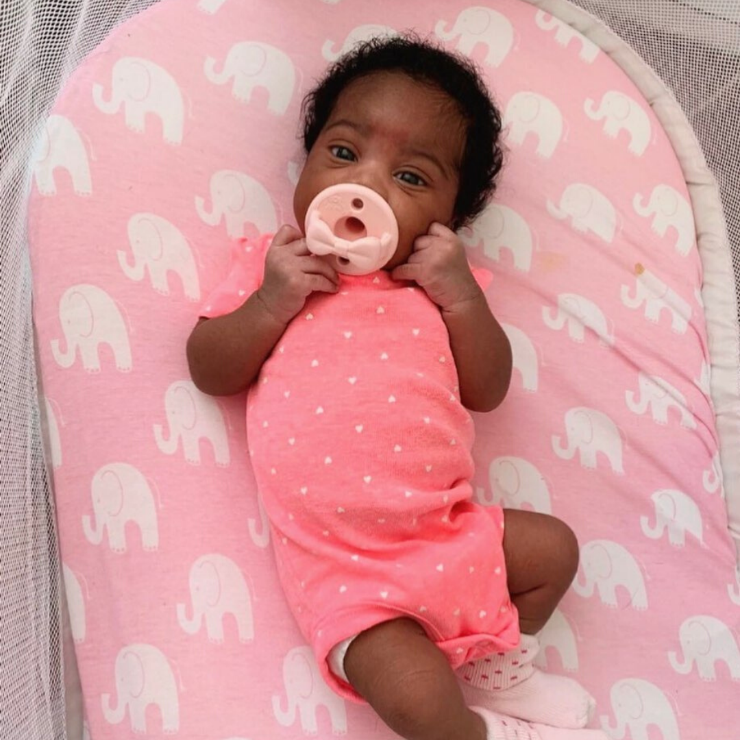 Pacifier Set | Pink Bows 0-6mo